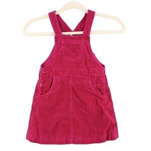 IMPIDIMPI Girls Corduroy Dress Size 18-24 Months Fuchsia Woven Casual